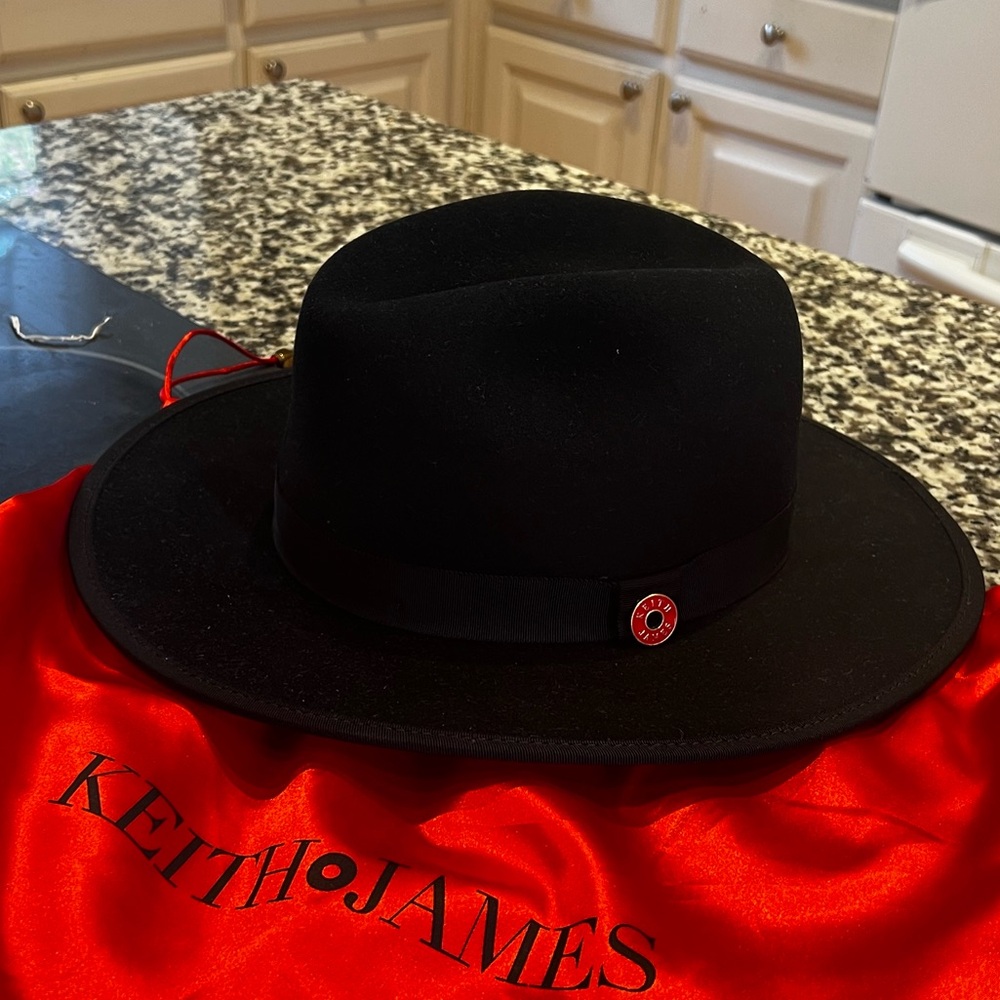 Keith James Monarch Red Bottom Wide Brim